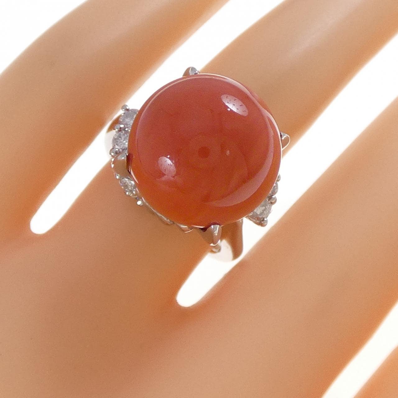 PT900 サンゴ リング 14.8mm