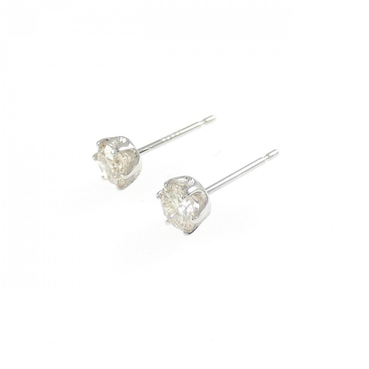 PT900 ソリティア ダイヤモンド ピアス 0.50CT
