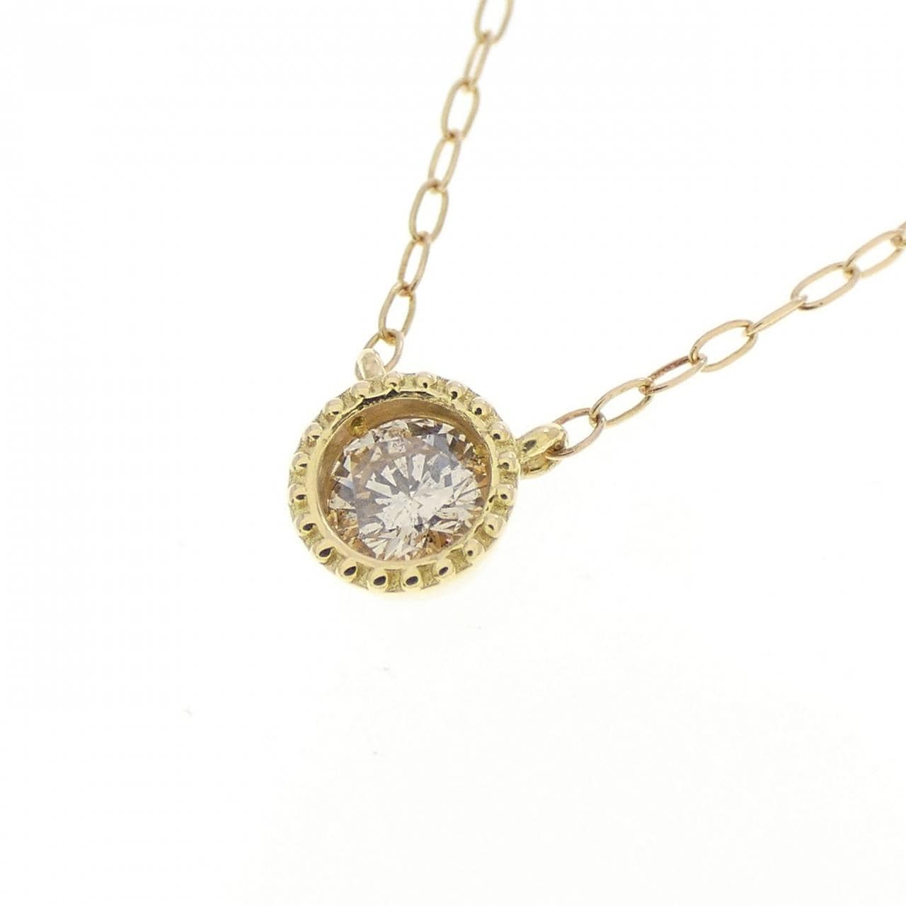 K18YG ダイヤモンド ネックレス 0.10CT