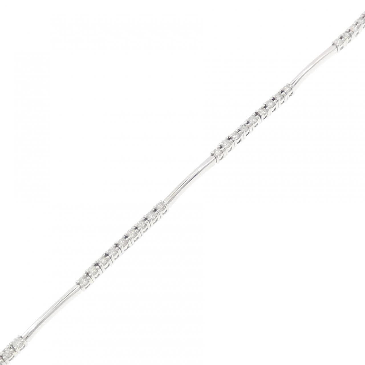 K18WG ダイヤモンド ブレスレット 1.00CT