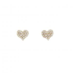 K18YG ハート ダイヤモンド ピアス 0.34CT