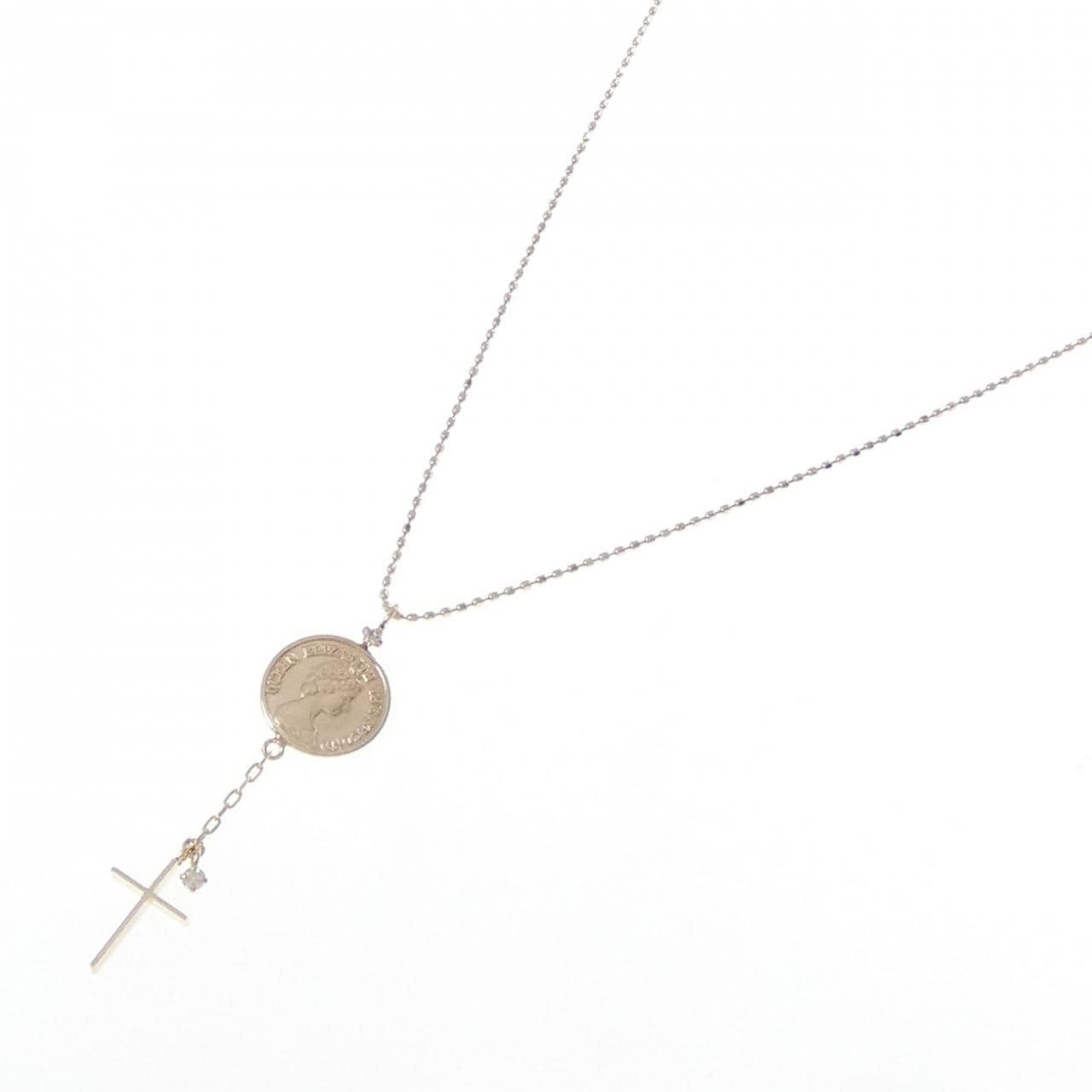 K10YG ダイヤモンド ネックレス 0.03CT