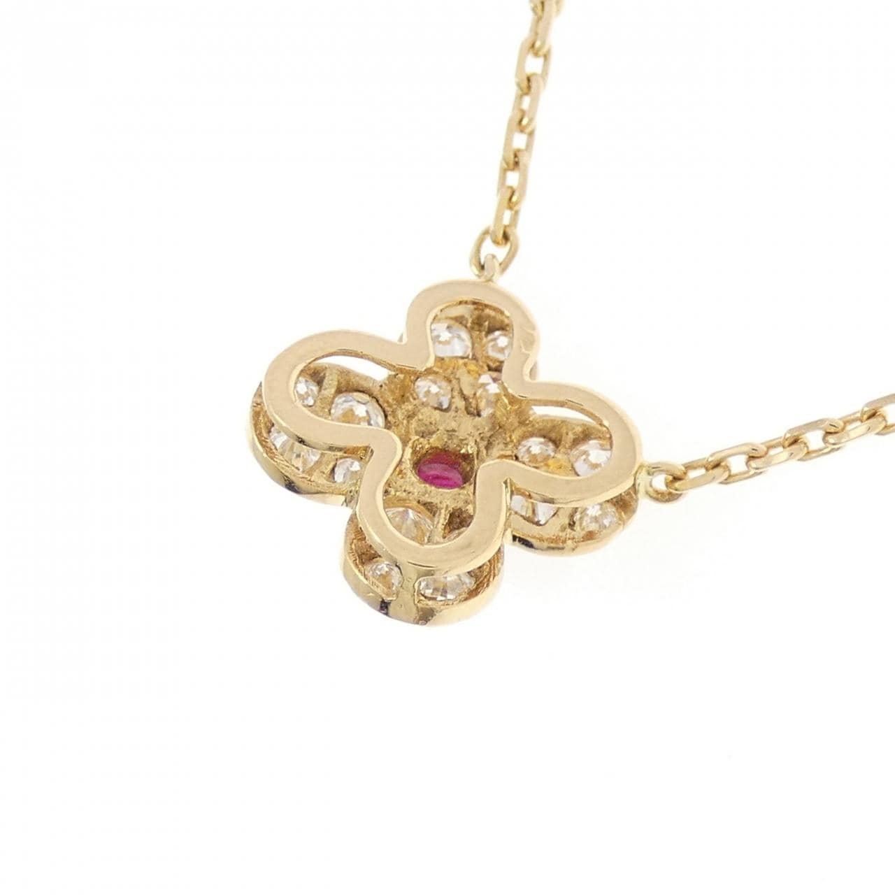 【ヴィンテージ】ヴァンクリーフ&アーペル トレフル スモール ネックレス 0.56CT