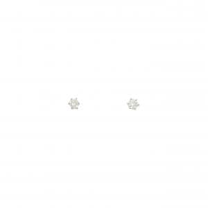 PT900 ソリティア ダイヤモンド ピアス 0.06CT