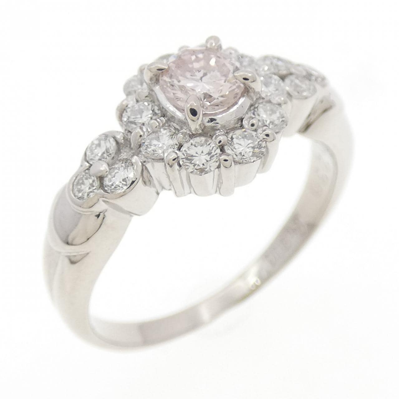 PT900粉色钻石指，0.230克拉