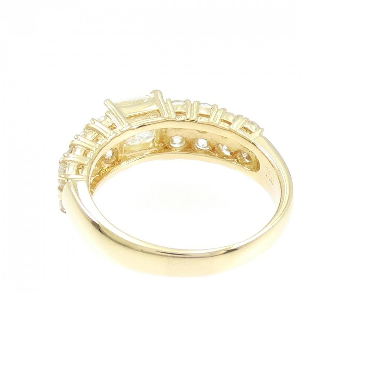 750YG ダイヤモンド リング 1.025CT J VS1 ファンシーカット