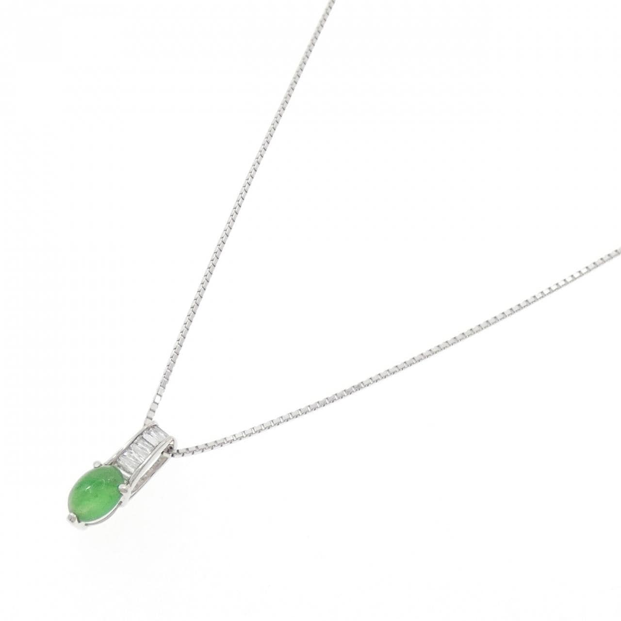 PT900/PT850 ヒスイ ネックレス 0.80CT