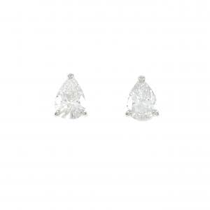 【リメイク】PT/ST ダイヤモンド ピアス 0.425CT 0.525CT F SI1 ペアシェイプ