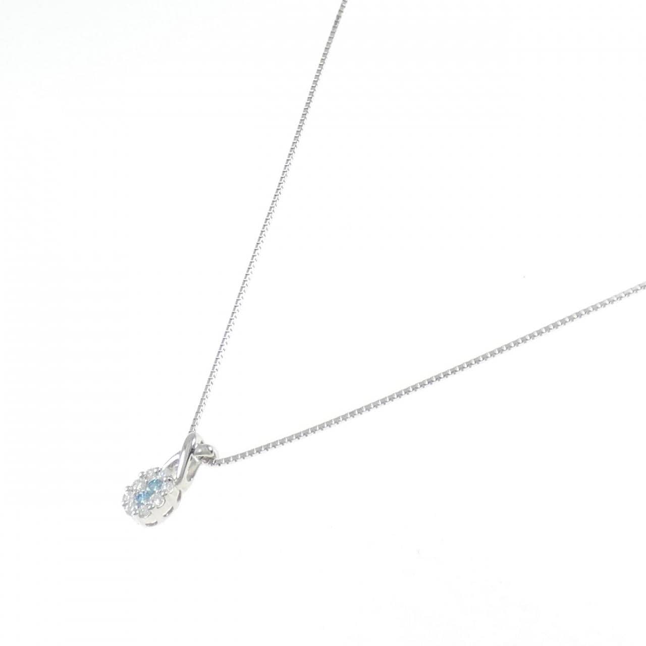 K18WG ダイヤモンド ネックレス 0.11CT