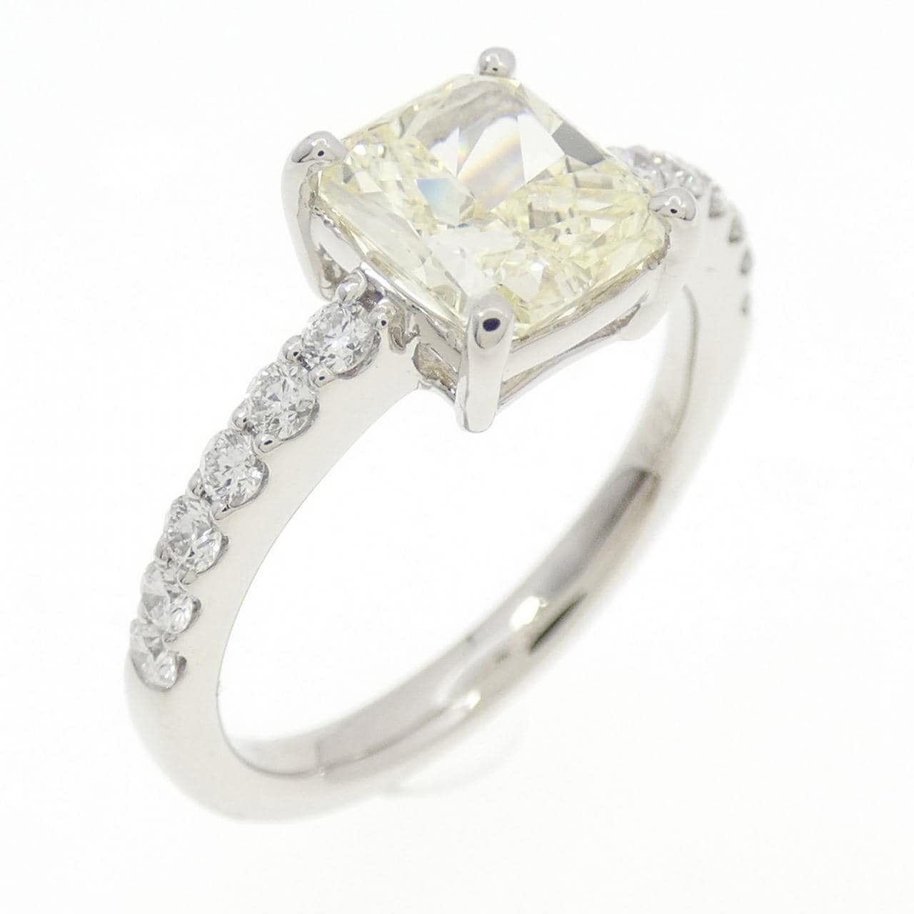 【リメイク】PT900 ダイヤモンド リング 1.30CT LY VS2 ファンシーカット