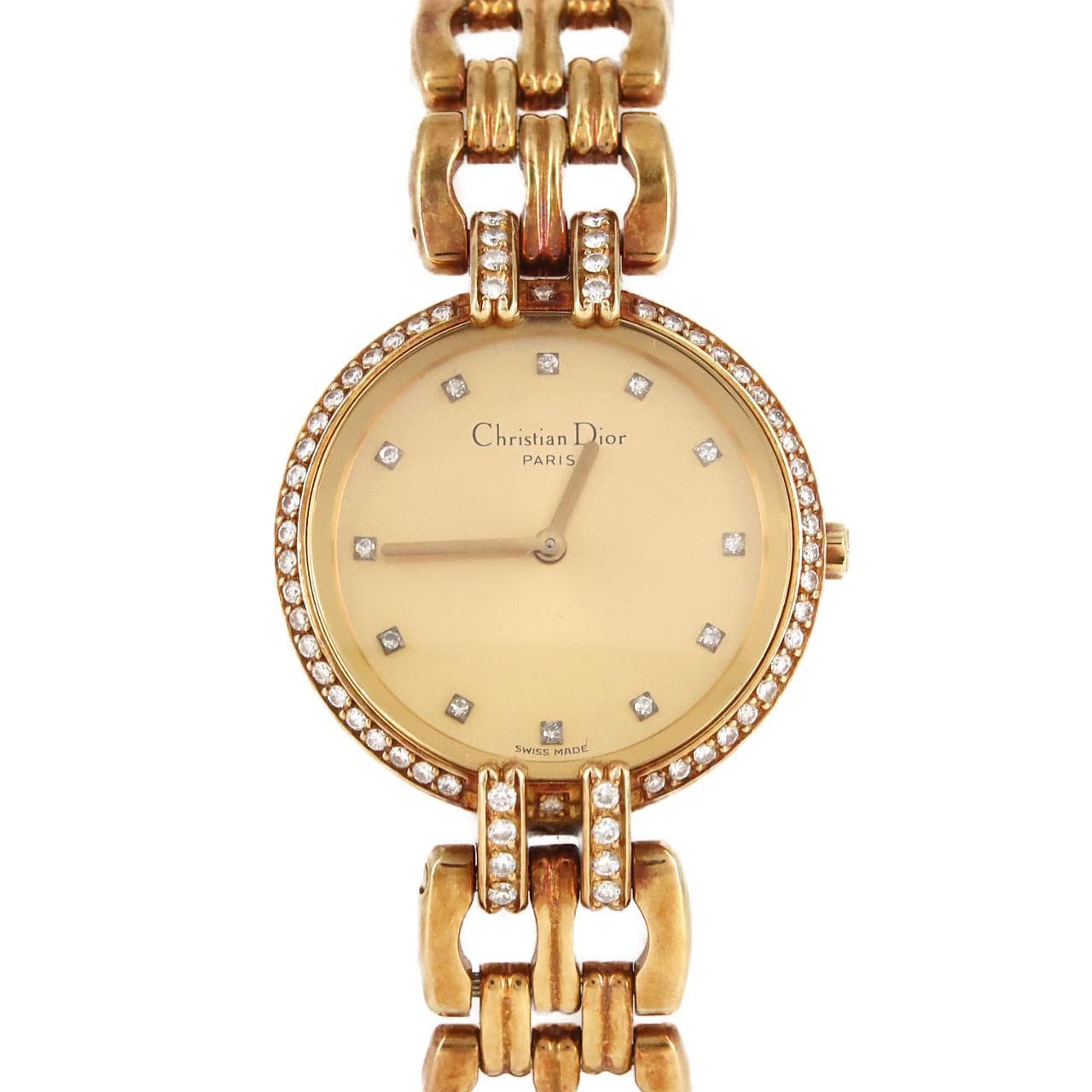 【ノーメンテナンス還元価格】クリスチャンディオール バギラYG/D･12P･ラグD 94 160 YG クォーツ