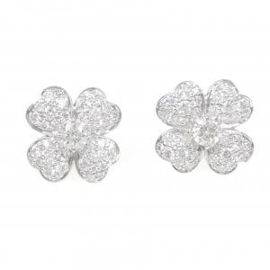750WG/K18WG フラワー ダイヤモンド ピアス 2.92CT
