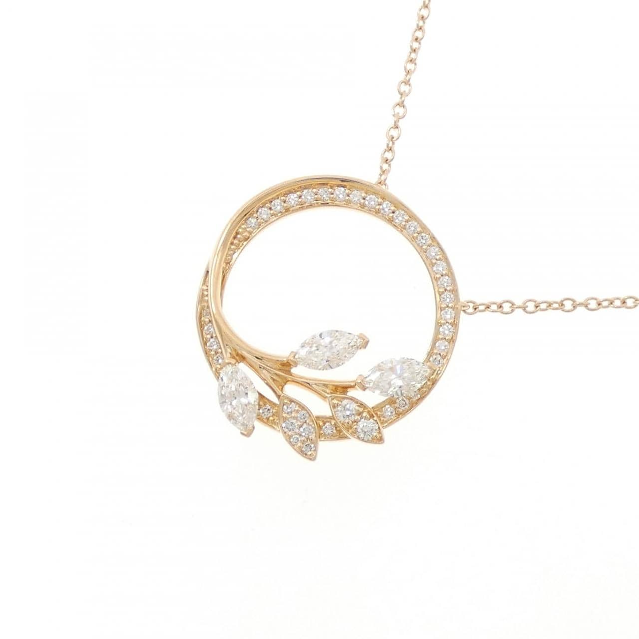 ティファニー ヴァインサークル スモール ネックレス 0.39CT