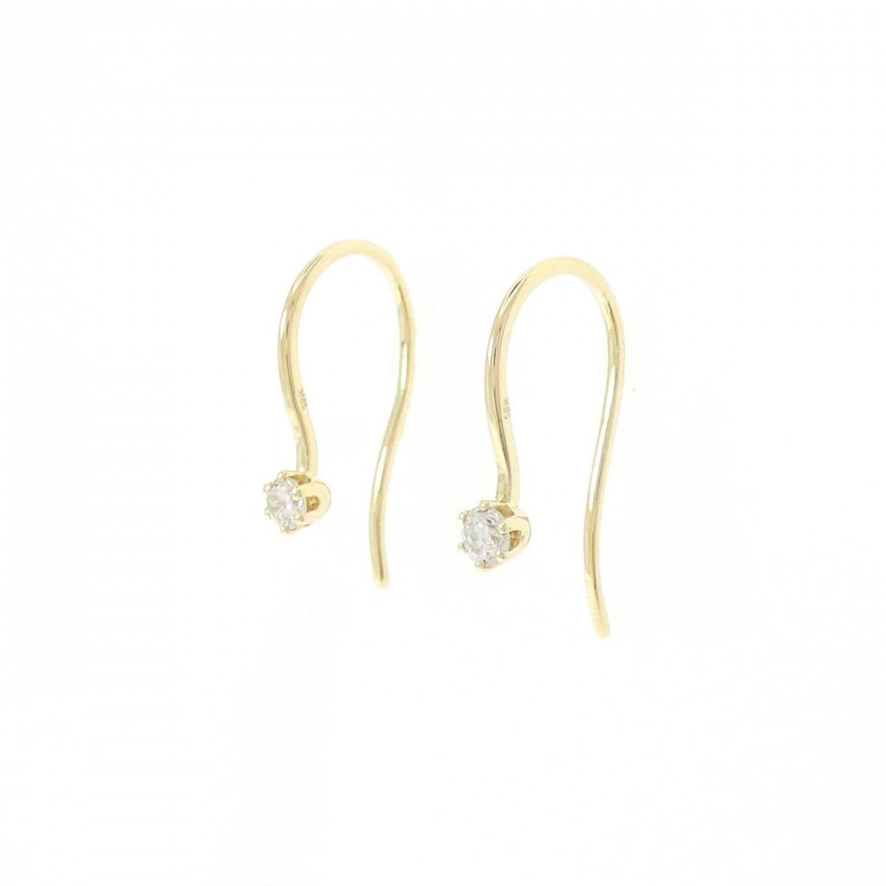 18KYG ダイヤモンド ピアス