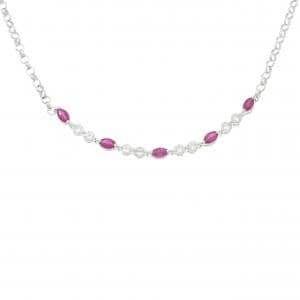PT900/PT850 ルビー ネックレス 1.18CT