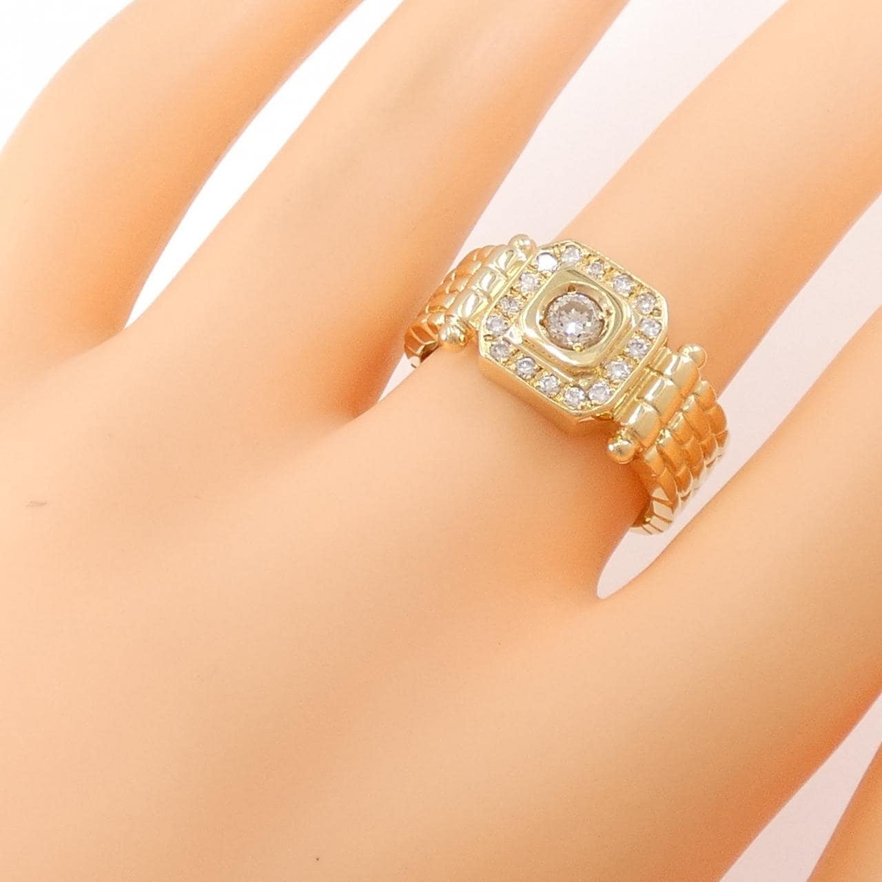 K18YG ダイヤモンド リング 0.35CT