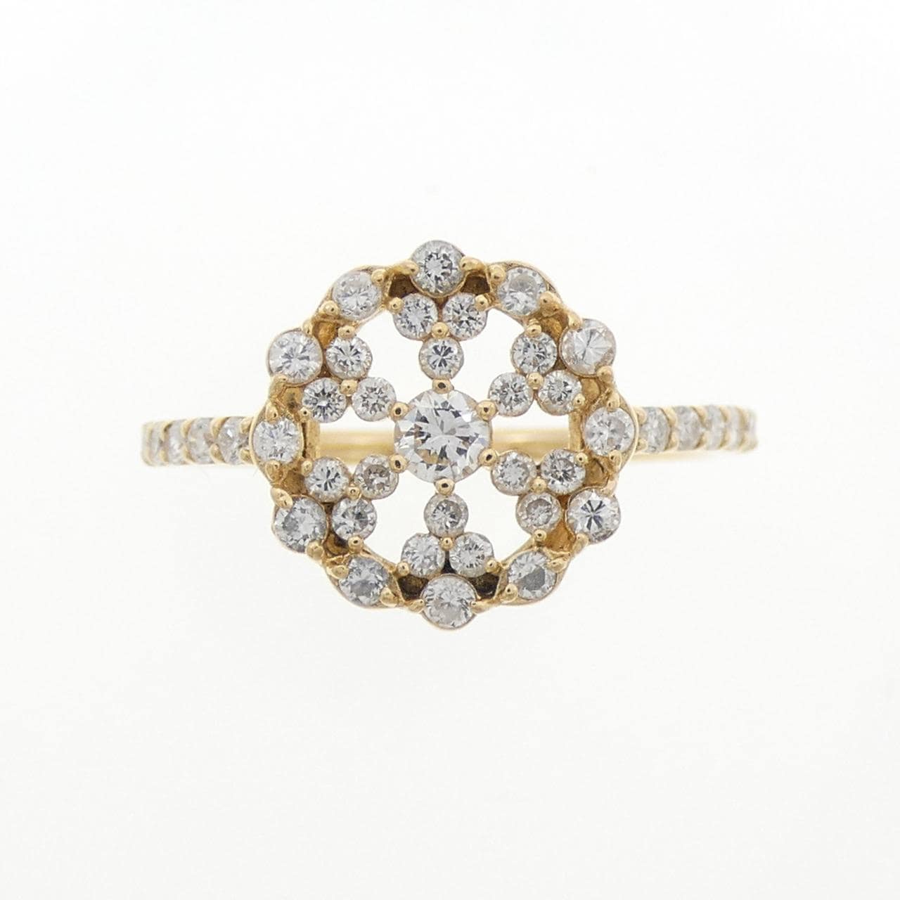 K18YG ダイヤモンド リング 0.37CT