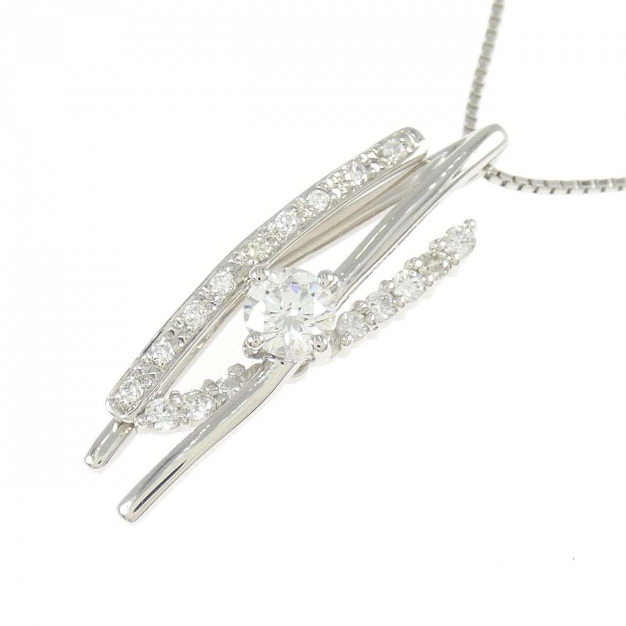 PT900/PT850 ダイヤモンド ネックレス 0.319CT F SI2 VG