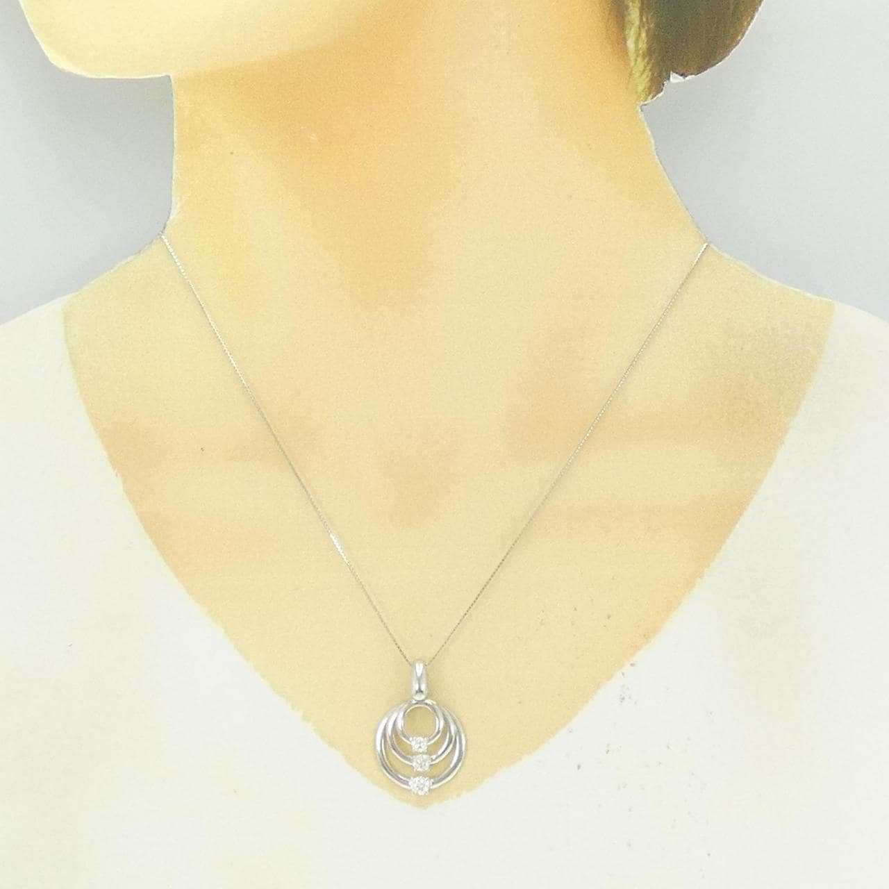K18WG ダイヤモンド ネックレス 0.50CT