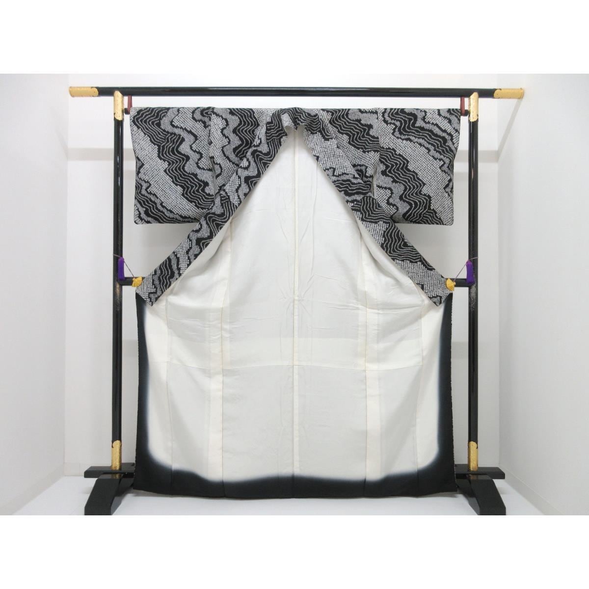 小紋　総絞り　スマート仕立