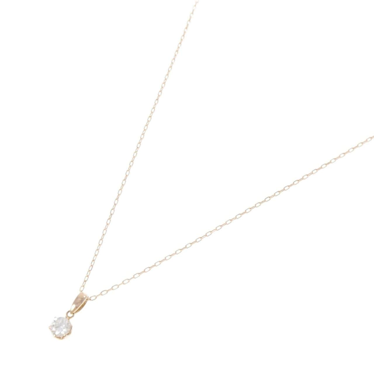 K18PG ソリティア ダイヤモンド ネックレス 0.308CT