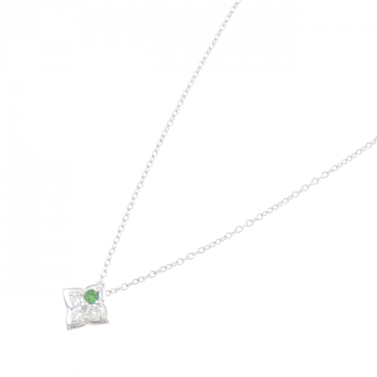 K18WG ガーネット ネックレス 0.06CT