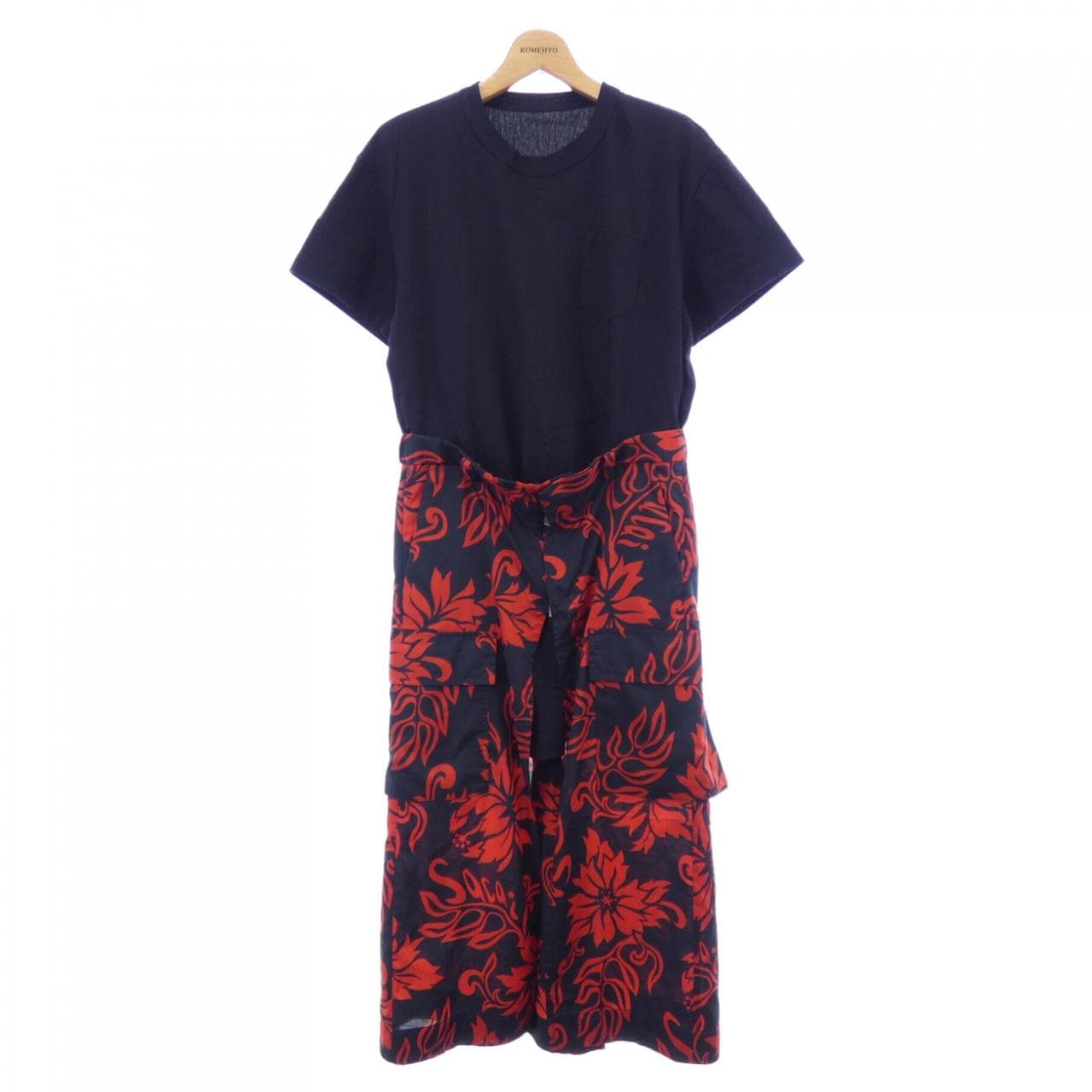 サカイ SACAI FLORAL PRINT COTTON JERSEY DRESS 24-07062 ワンピース