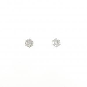 PT900 ソリティア ダイヤモンド ピアス 0.70CT
