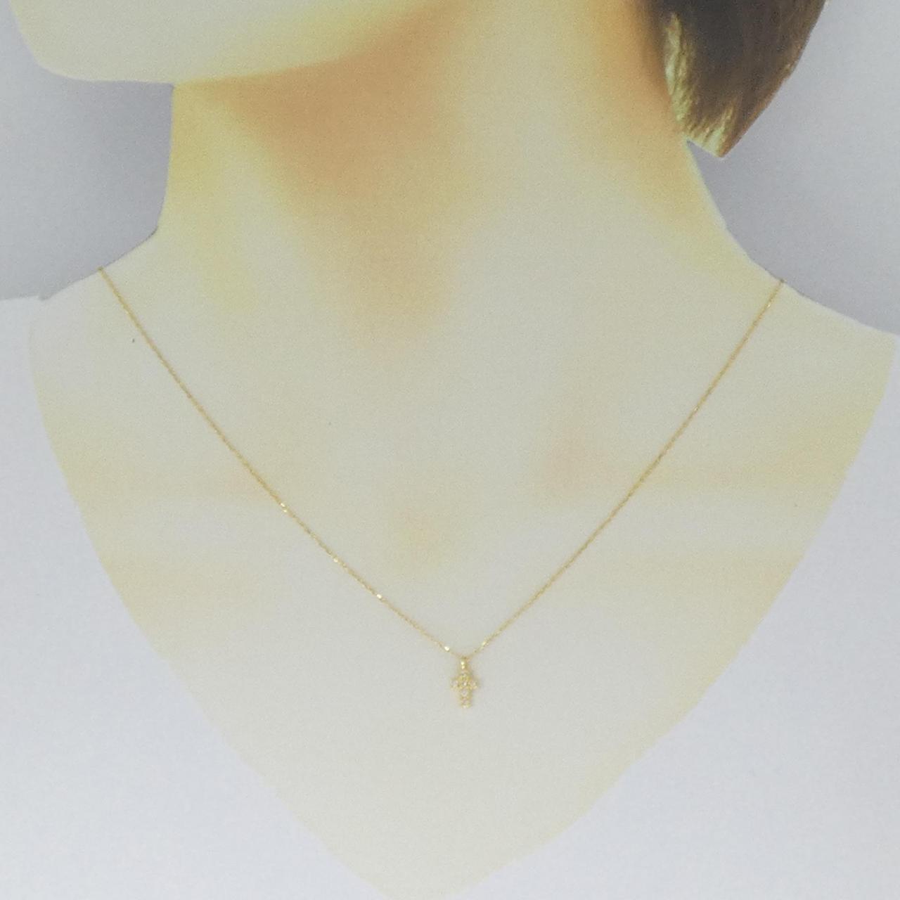 K18YG クロス ダイヤモンド ネックレス 0.04CT