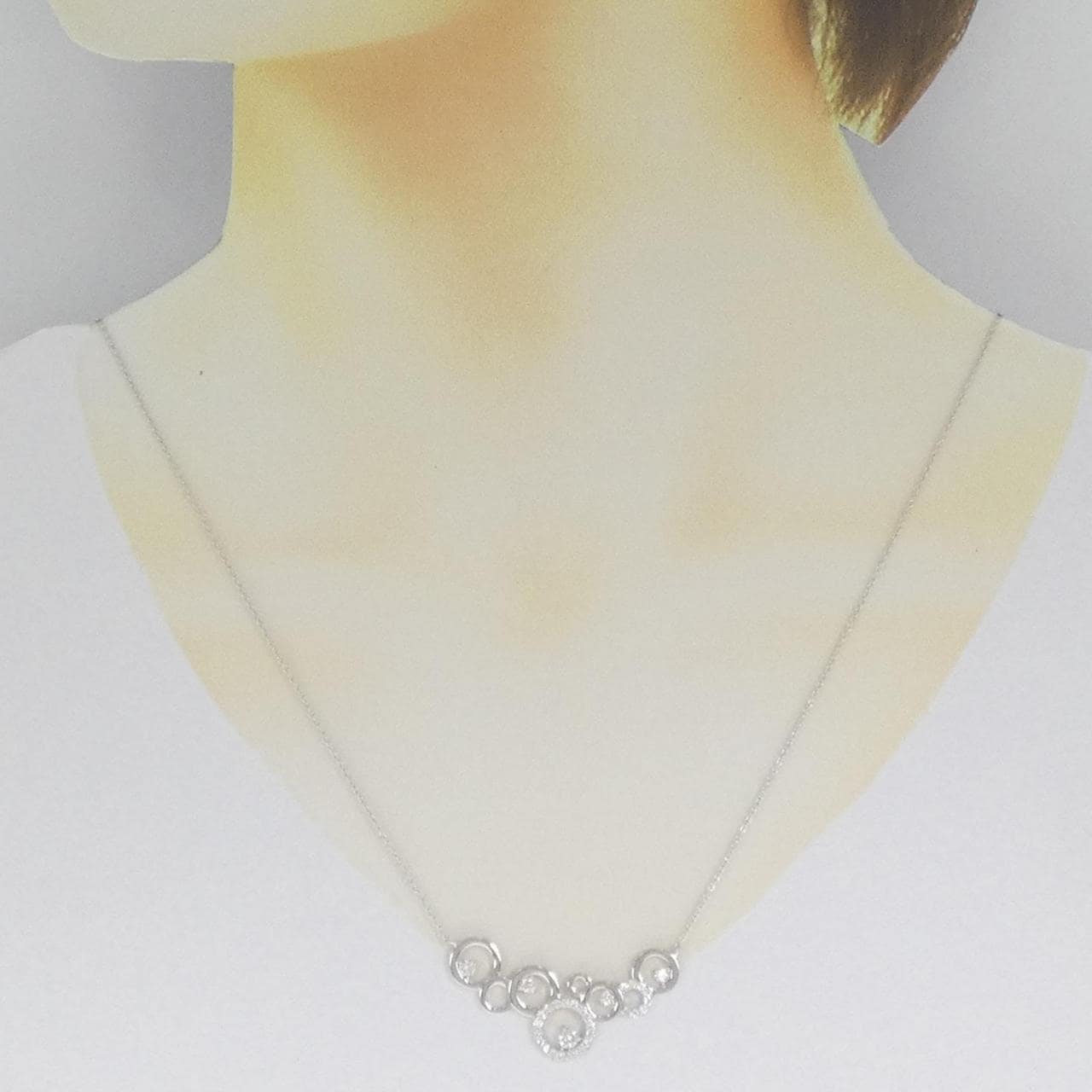 K18WG ダイヤモンド ネックレス 0.56CT