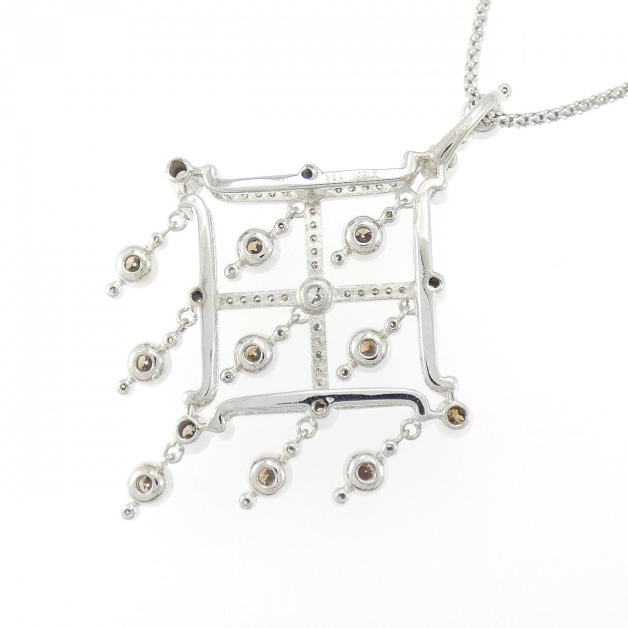 K18WG ダイヤモンド ネックレス 1.20CT