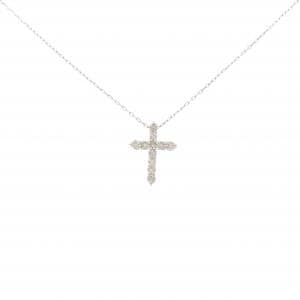PT950/PT900 クロス ダイヤモンド ネックレス 0.20CT