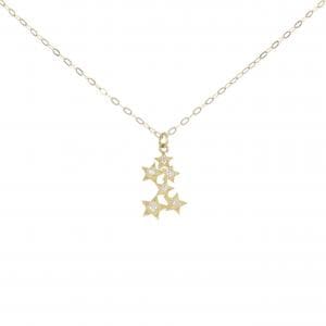 [BRAND NEW] K18YG Star Diamond Necklace 0.05CT