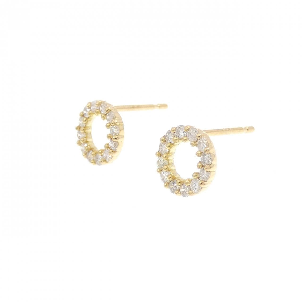 【新品】K18YG ダイヤモンド ピアス 0.20CT