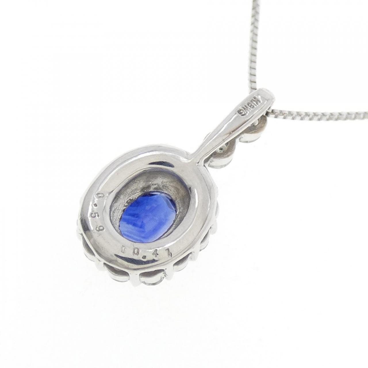 K18WG サファイヤ ネックレス 0.59CT