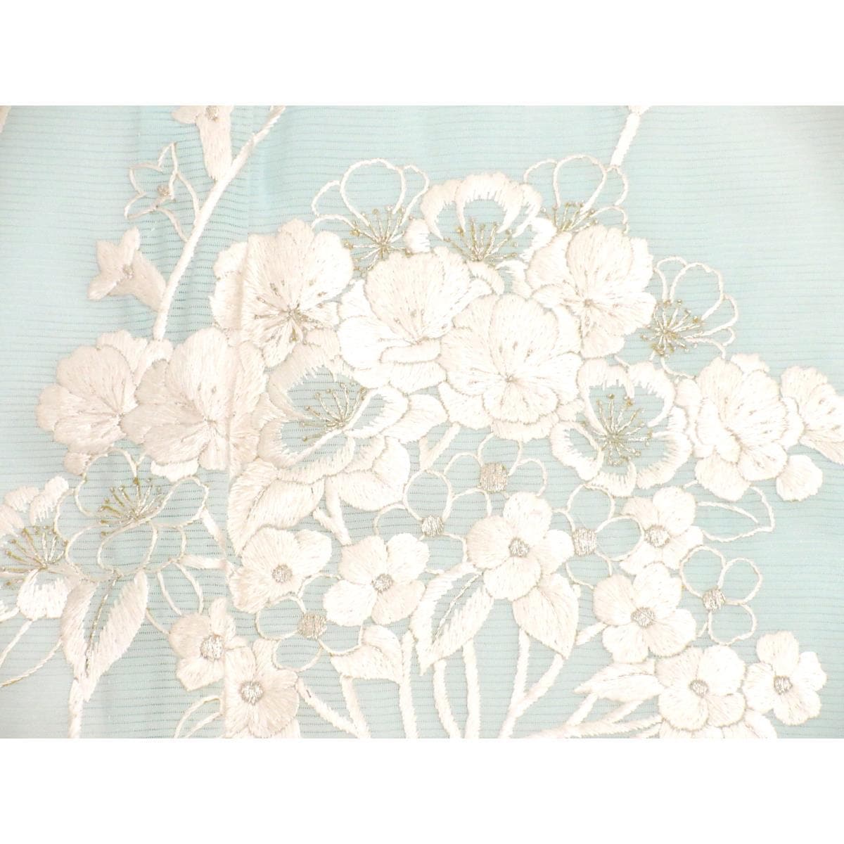 【新品】単衣　絽織訪問着　刺繍加工ボカシ染