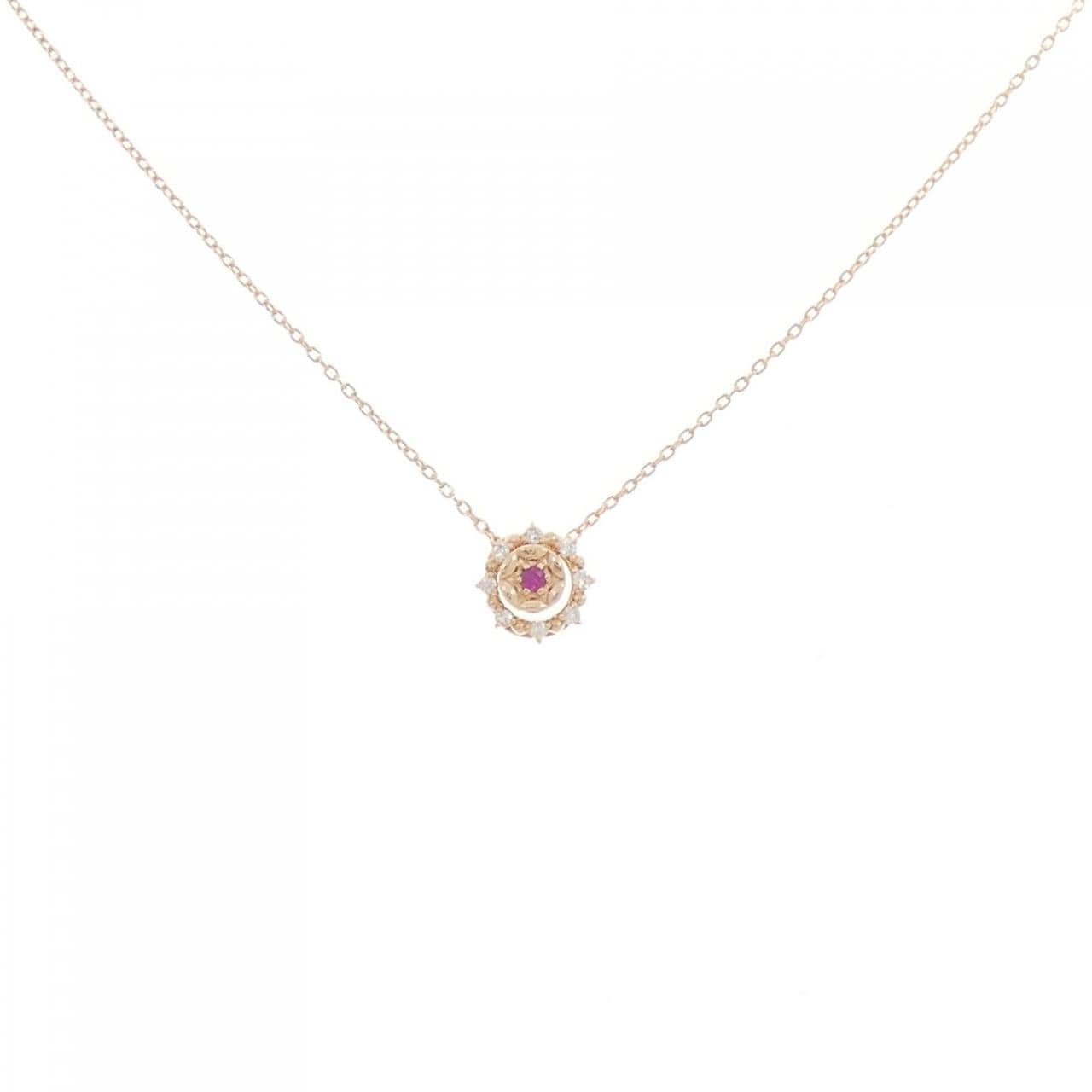 K10PG 2WAY ルビー ネックレス