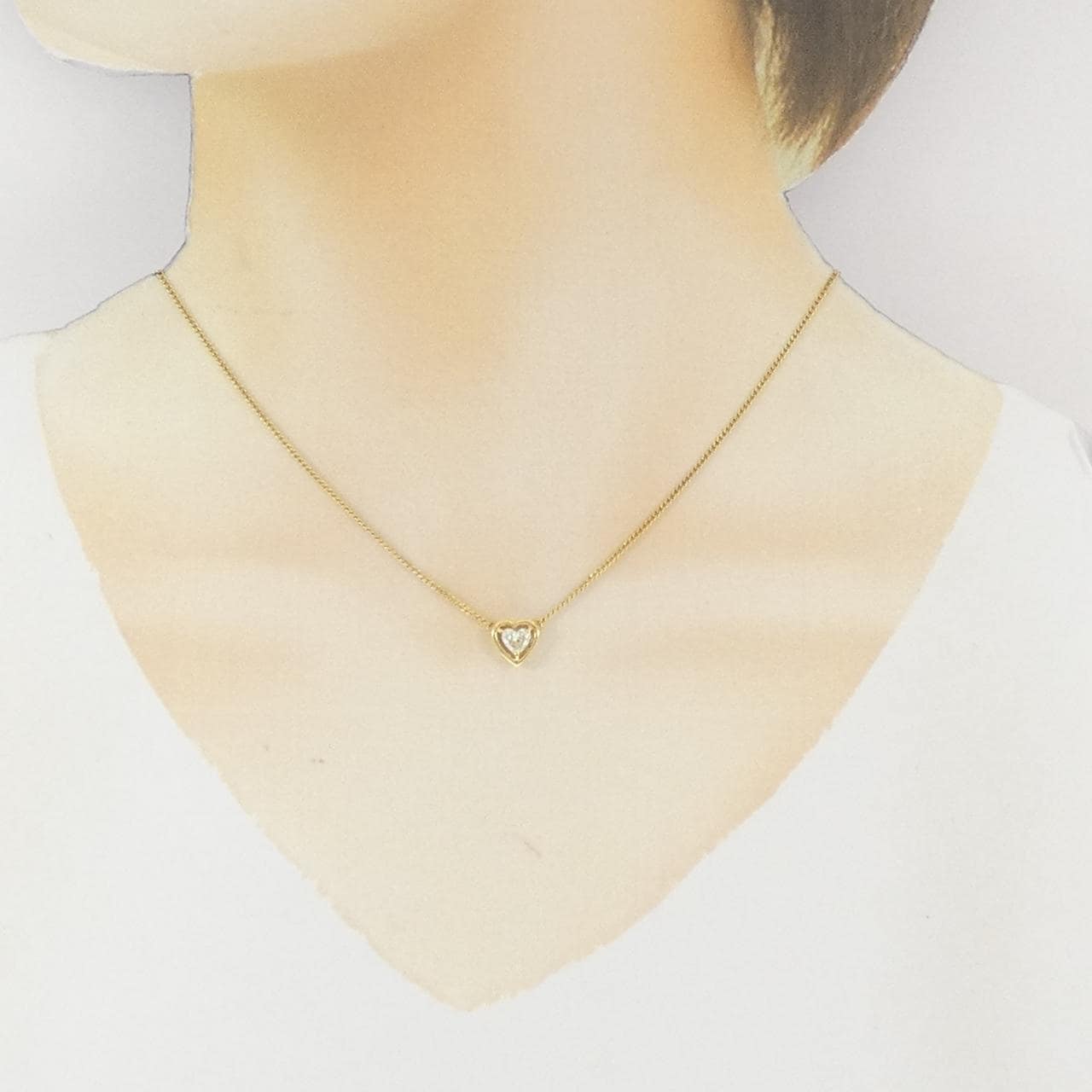 K18YG 心形鑽石項鍊 0.33CT