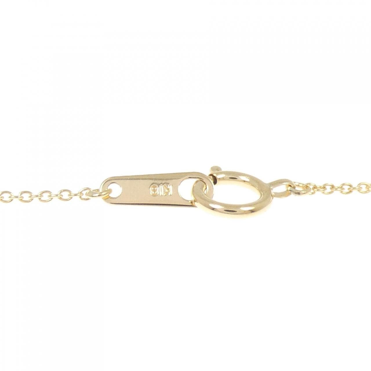 K18YG ムーン ダイヤモンド ネックレス 0.12CT