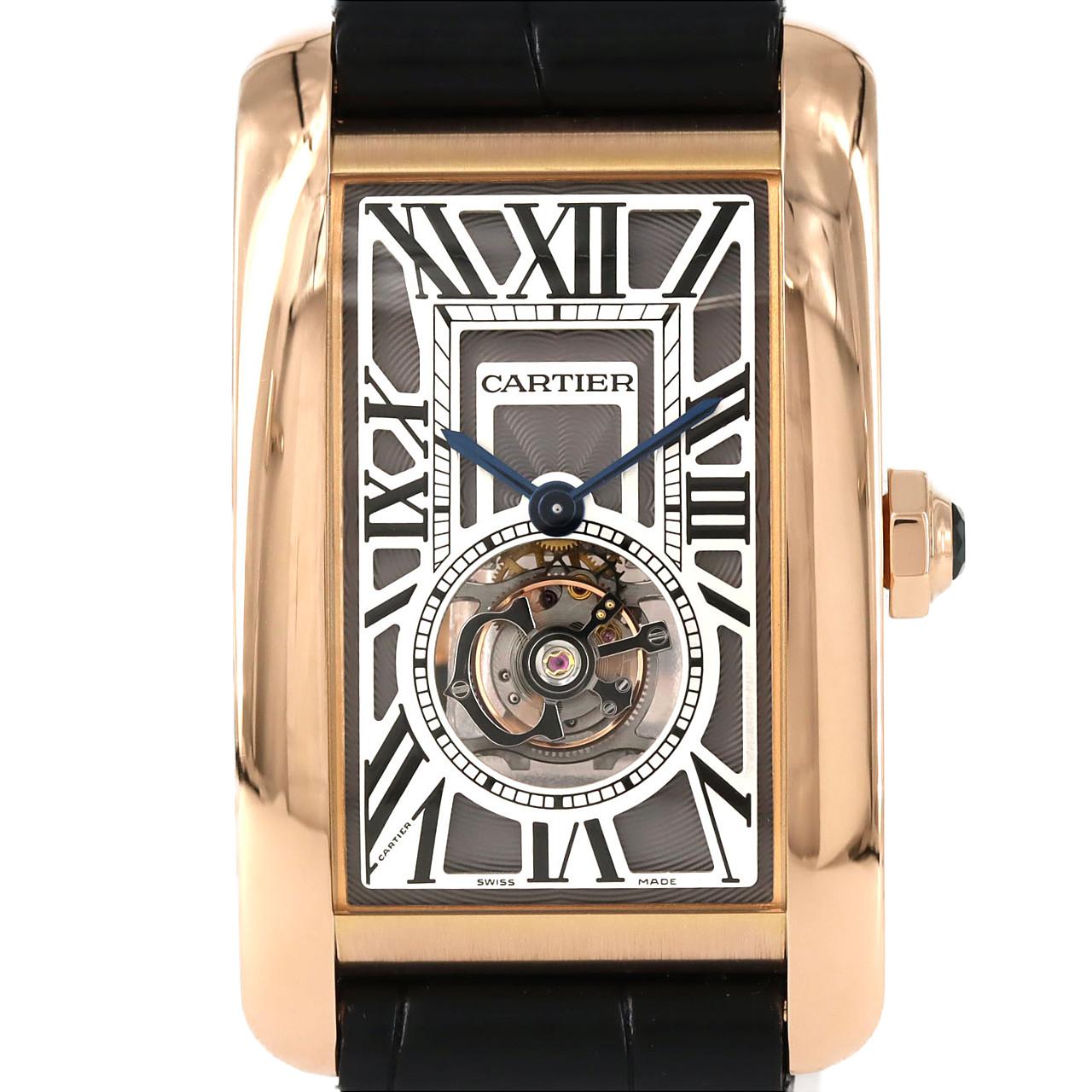 カルティエ タンクアメリカンフライングトゥールビヨンXL PG W2620008 PG･RG 手巻
