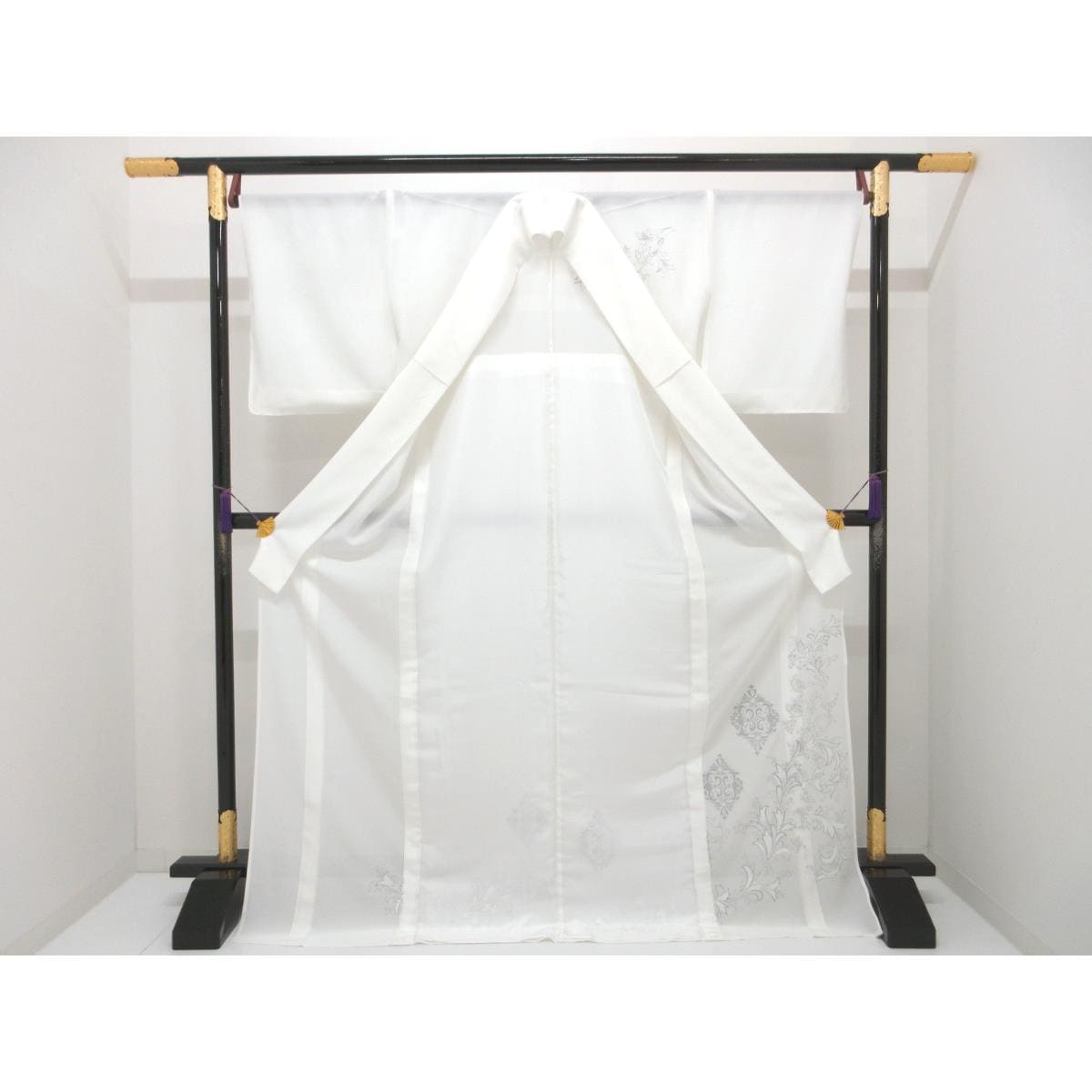 【未使用品】単衣　絽織訪問着　銀彩加工