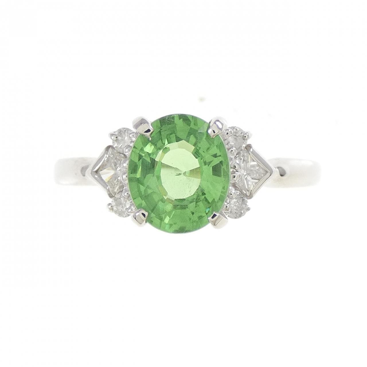 PT900 グリーンガーネット リング 1.44CT