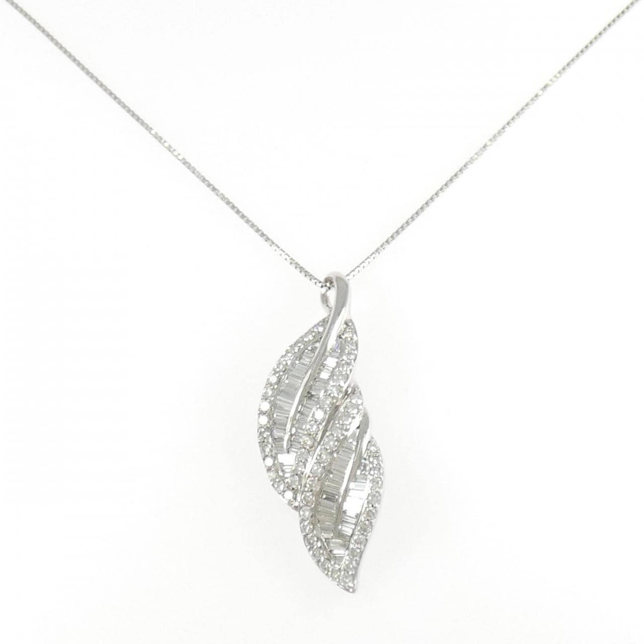 K18WG ダイヤモンド ネックレス 1.64CT