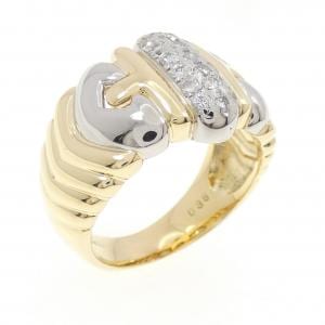 K18YG/PT900 パヴェ ダイヤモンド リング 0.38CT