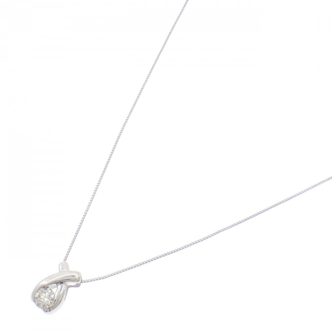 K18WG ダイヤモンド ネックレス 0.20CT