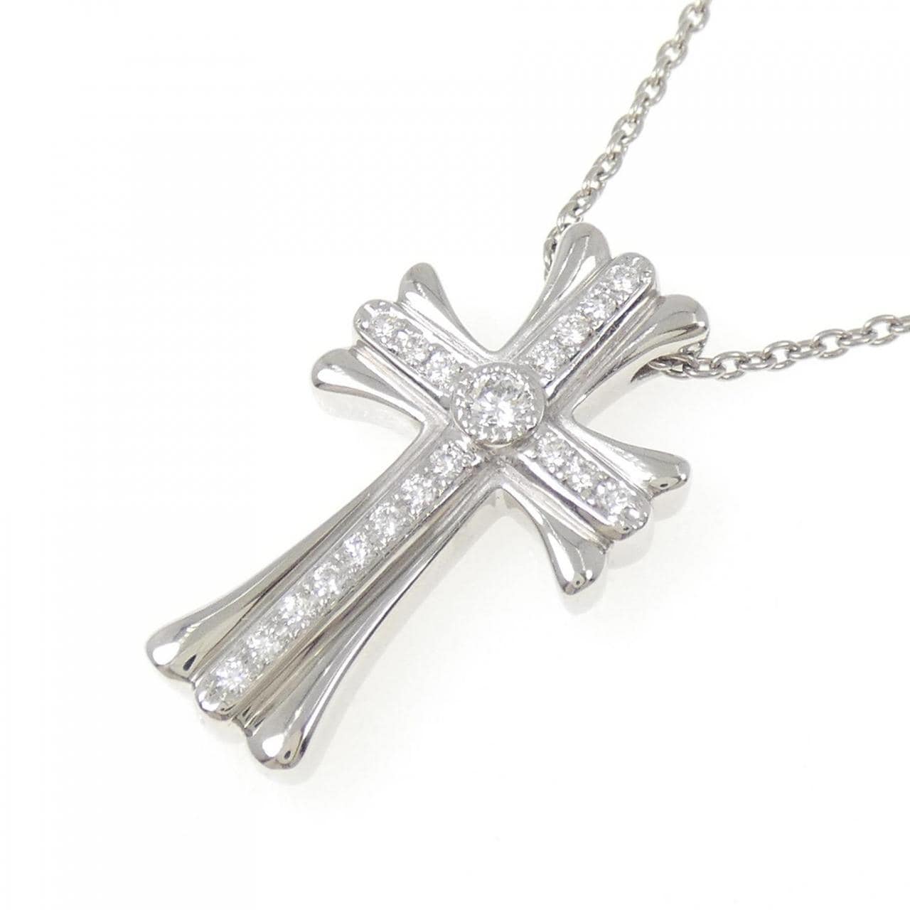 PT900/PT850 クロス ダイヤモンド ネックレス 0.30CT
