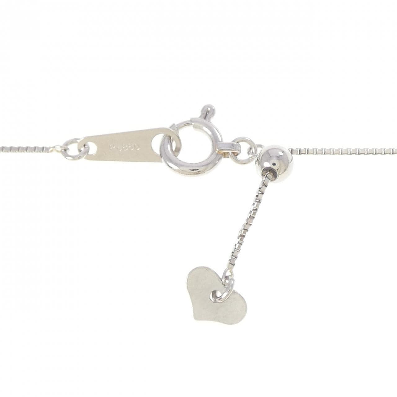 PT950/PT850 フラワー ピンクダイヤモンド ネックレス 0.03CT