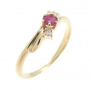 K18YG ルビー リング