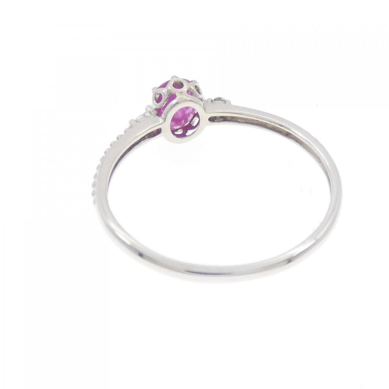 K10WG ルビー リング 0.46CT
