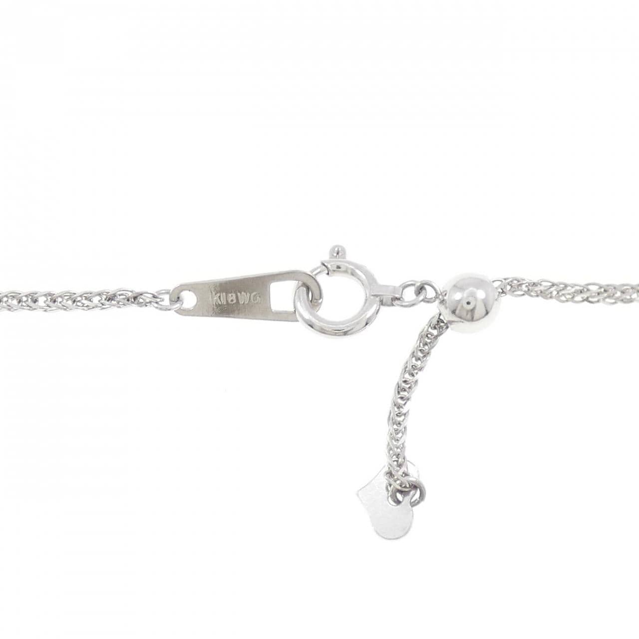 K18WG Flower Paraiba Tourmaline Necklace 0.11CT